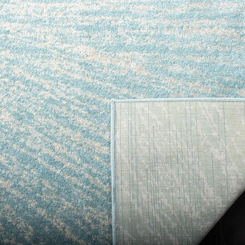 Vista 4 de SAFAVIEH Evoke Collection EVK228J - Alfombra abstracta de estallido de 2'2" x 4', color aguamarina/marfil, no desprende pelusa, alfombra de acento