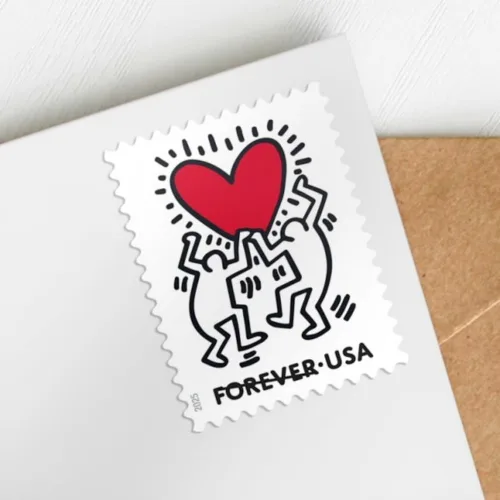 Vista 2 de Servicio Postal de los Estados Unidos Sellos postales "Love" 2025 (Hoja de 20)