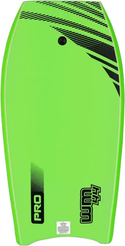 Vista 2 de Bodyboard Ultimate Wavemaster Pro de 44 pulgadas, núcleo de súper EPS con correa de muñeca de calidad profesional Verde
