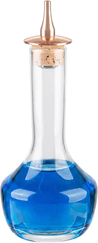 Vista 6 de Restaurantware Bar Lux - Botella amarga de 3.5 onzas, 1 vaso amargo de grado profesional, con tapa Dasher chapada en cobre para cócteles o postres