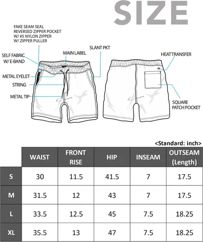 Vista 7 de Southpole Pantalones cortos de nailon resistentes al agua de secado rápido para hombre con entrepierna
