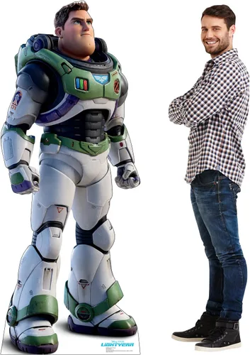 Vista 3 de Cardboard People Buzz Space Ranger - Soporte de cartón recortado - Lightyear de Disney Pixar (película de 2022)