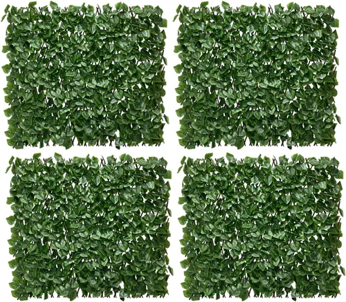 Vista 19 de Pantalla de Privacidad de Cerca Expandible para Balcón, Patio Exterior, Panel Decorativo de Cercado de Hiedra Artificial, Setos Artificiales