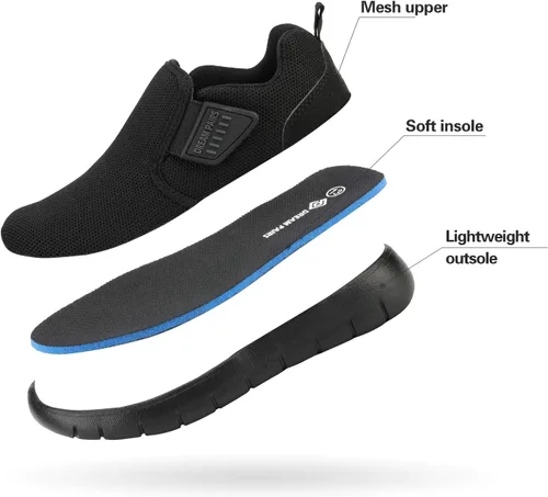 Vista 7 de DREAM PAIRS Zapatos deportivos para niños y niñas, tenis EZ-Ons MightyMovers para correr, atlético, descalzo, sin caída, tenis deportivos