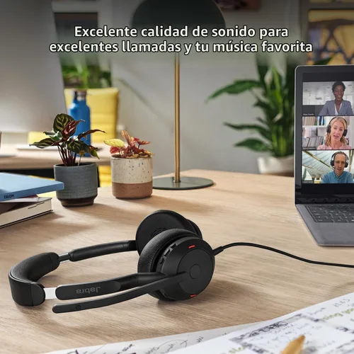 Vista 6 de Jabra Evolve2 50 - Auriculares con cable de doble oreja con micrófono