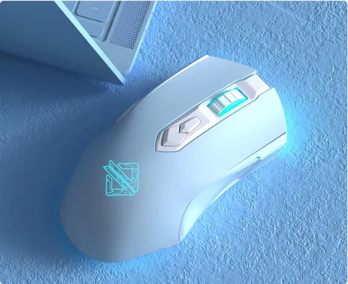 Vista 7 de AJ52PRO Watcher 2.4G inalámbrico Bluetooth 5.0mouse para juegos con cable, 10000 DPI, 7 botones programables, ergonómico LED retroiluminado, USB