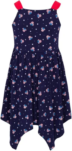 Vista 2 de Disney Vestido de Minnie Mouse para niña, vestido americano del 4 de julio para niñas pequeñas, pequeñas y grandes de 2 a 16 años