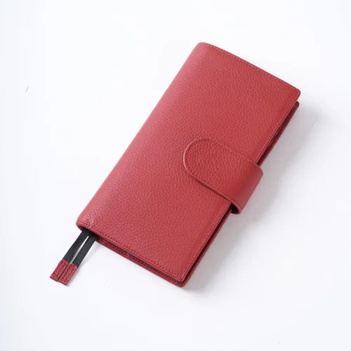 Vista 10 de Funda de planificador A6 para Hobonichi Original, Stalogy y Midori MD Planners, con cremallera y bolsillo trasero grande, piel de cocodrilo (morado)