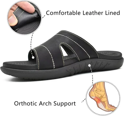 Vista 3 de KuaiLu - Sandalias ortopédicas de moda para mujeres, ligeras, tipo tenis deportivos, con plantilla de goma suave. Sandalias con cierre tipo slip-on