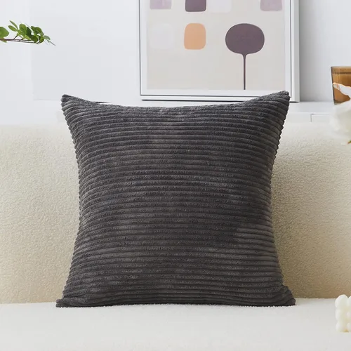Vista 66 de Home Brilliant Funda de almohada de primavera de 18x18 pulgadas, funda de almohada de terciopelo a rayas para silla y sofá, funda de almohada