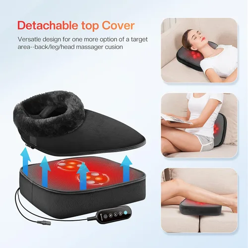 Vista 2 de COMFIER Shiatsu - Masajeador de pies con calor, masajeador de pies y espalda 2 en 1, máquina masajeador de pies para fascitis plantar, neuropatía