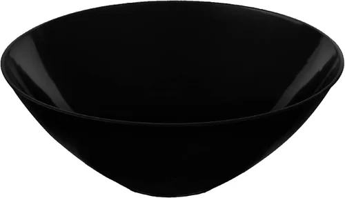 Vista 3 de [6 onzas, 50 unidades] Tazones de postre de plástico orgánico negro para fiestas, platos desechables elegantes y pesados de primera calidad