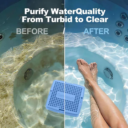 Vista 7 de Cartucho mineral para bañera de hidromasaje, cartucho de sistema de sal de agua dulce de iones plateados, limpia y aclara el agua del spa durante 4