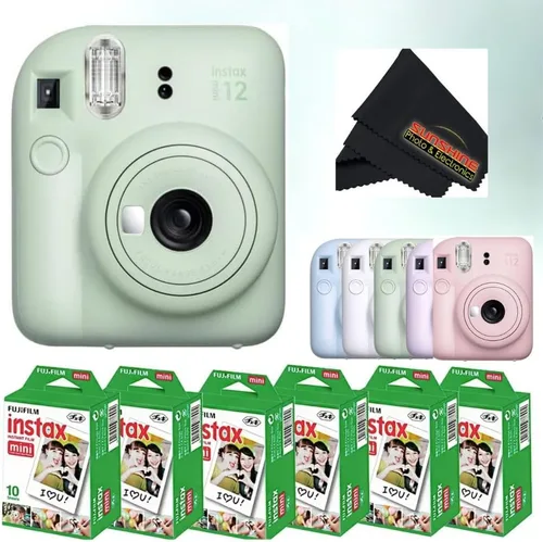 Vista 8 de Fujifilm Cámara instantánea Instax Mini 12 - Blossom Pink con 3 paquetes individuales