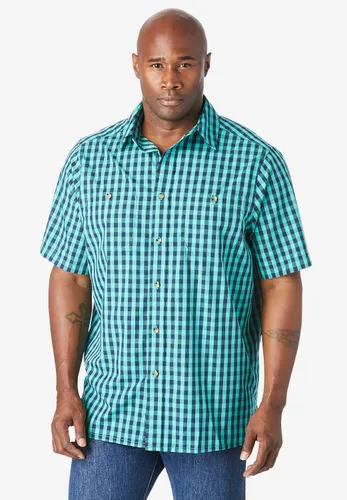 Vista 6 de KingSize Camisa deportiva estampada de manga corta para hombre grande y alto