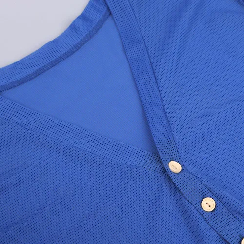 Vista 3 de Camisetas de cuello en V profundo semitransparentes para hombre, corte ajustado, corte bajo, elástico