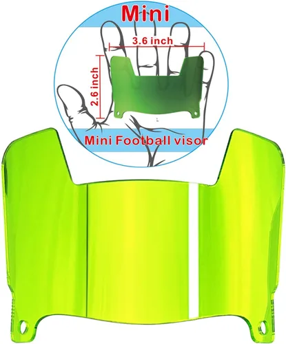 Vista 23 de Visera de casco de fútbol mini transparente con clips de ajuste universal para coleccionistas y exhibición