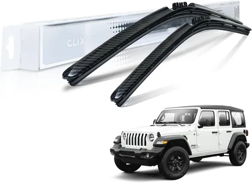 Vista 11 de ClixWipers - Limpiaparabrisas de repuesto de fibra de carbono negra de 14 + 14 pulgadas (juego de 2) para todo tipo de clima, limpiaparabrisas