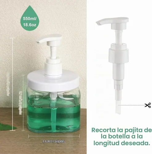 Vista 2 de Dispensador de botellas con dispensador de loción de 550 ml/18.6