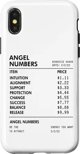 Vista 5 de Angel Numbers Receipt 111 222 333 444 - Funda de numerología espiritual para iPhone 17