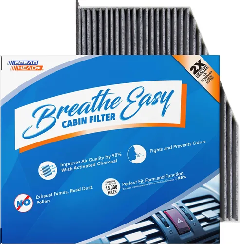 Vista 10 de Spearhead Odor Defense Breathe Easy - Filtro de cabina para AC y calentador Compatible con Chrysler 200 2015-17, Cherokee 2014-18 como OEM Hasta