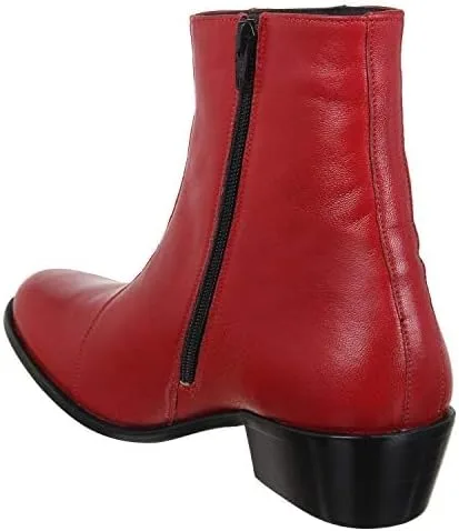 Vista 5 de LIBERTYZENO Botas de vestir retro de tobillo alto para hombre con estampado de serpiente y cuero liso para Navidad