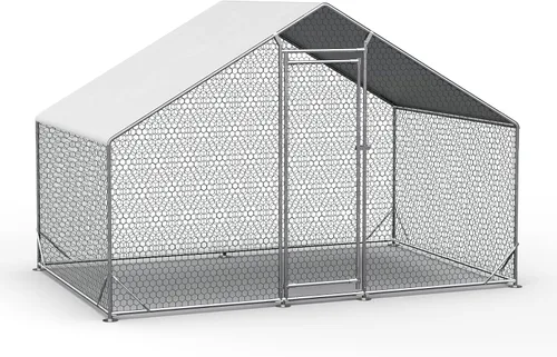 Vista 10 de OUYESSIR Gallinero para exteriores, gran techo de espionaje con cubierta impermeable para uso en granja en el patio trasero, jaula para aves