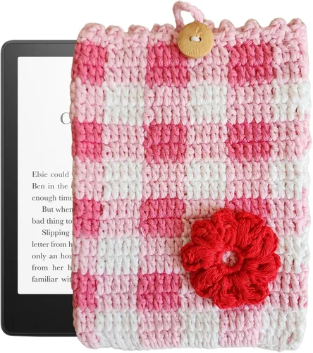 Vista 11 de Funda para Kindle tejida a mano, compatible con todos los modelos 5.5"- 7" (excepto Scribe), accesorios Kindle hechos a mano para mujeres, funda
