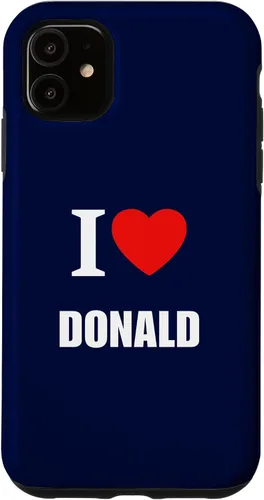 Vista 8 de Cute I Love Heart Donald Parents Wife Husband Girl Boy Case for iPhone 16