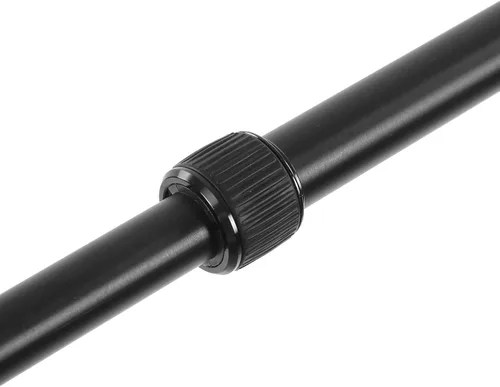 Vista 8 de Brazo de brazo de micrófono portátil, brazo de micrófono de aluminio extensible de 5 secciones con hilos de 1/4 pulgadas, empuñaduras de espuma