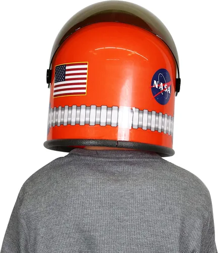 Vista 3 de Casco de astronauta juvenil con visera móvil SPIG9 de Aeromax. Naranja