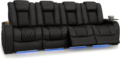 Vista 15 de Seatcraft Asiento de cine en casa Diamante Marrón Reclinable Individual