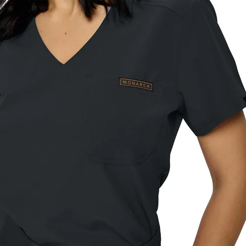 Vista 4 de Camiseta médica para mujer con un bolsillo para mujer