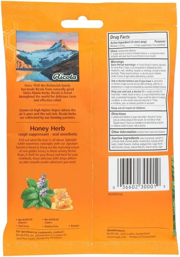 Vista 3 de Ricola Honey Herb Throat Drop Pack de 3