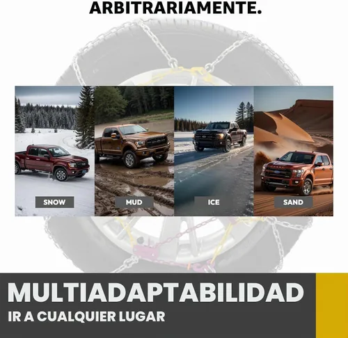 Vista 6 de Cadenas de nieve de ajuste automático para automóvil, ajuste rápido, fácil instalación, cadenas universales reutilizables para neumáticos