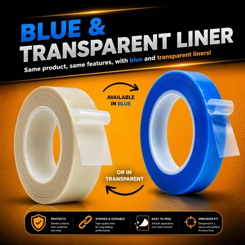 Vista 6 de WOD SPT7A UHMW Cinta de Película Transparente de Polietileno Deslizante, 1 pulgada x 10 pies. Adhesivo Agresivo - Ideal Para Reducción de Chirridos