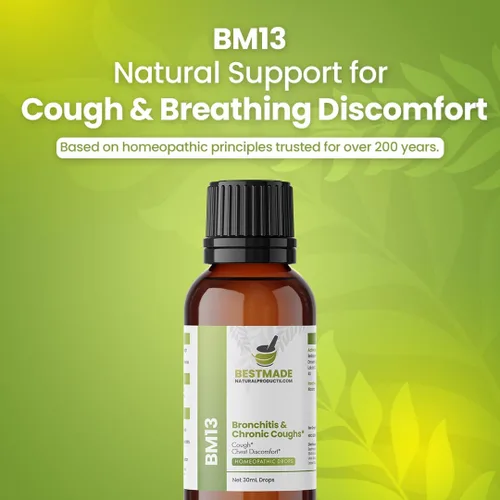 Vista 3 de Bestmade Natural Products BM13 - Remedio homeopático para la tos aguda y crónica, tos ferina, molestias en el pecho, sin somnolencia, seguro