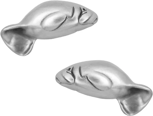 Vista 6 de Costello Coastal - Perillas para gabinete Dolphin (par combinado) Hardware de la colección de peltre de artista