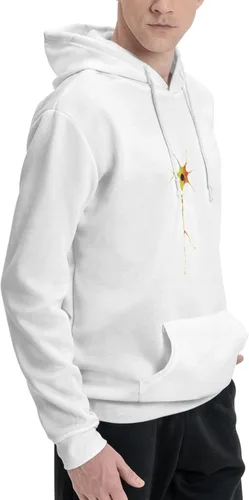 Vista 3 de Mens Athletic Hoodie Neuron-Biology-Science Gym Long Sleeve Hooded Sweatshirt Pullover With Pocket