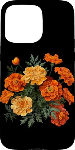 Vista 31 de Funda para iPhone 17 con diseño de flores de caléndula del mes de nacimiento
