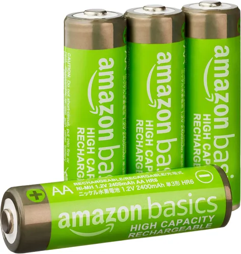 Vista 8 de Amazon Basics - Paquete de 24 pilas recargables AA NiMH de alta capacidad de 2400 mAh, 1.2V, recarga hasta 400 veces, precargadas