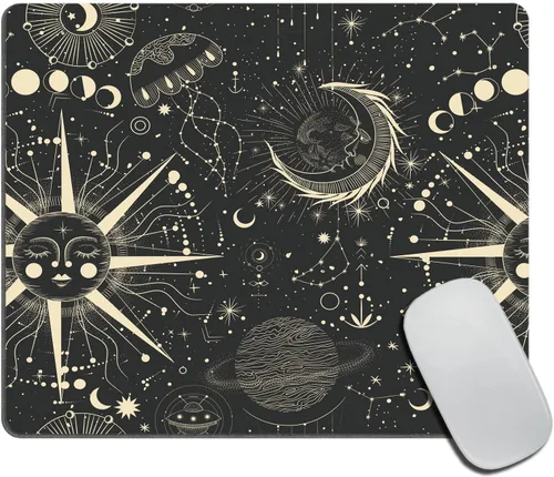 Vista 15 de Alfombrilla de mouse para mujer afroamericana, arte africano con cita para mujer, alfombrilla de mouse lavable con tela de licra, base de goma