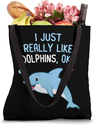 Vista 4 de I Just Really Like Dolphins Cute Dolphin Girl Bolso de mano