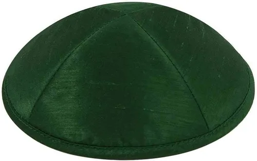 Vista 5 de Zion Judaica Deluxe Raw Silk Kippot Paquetes a granel o kipá individual incluye clips gratis
