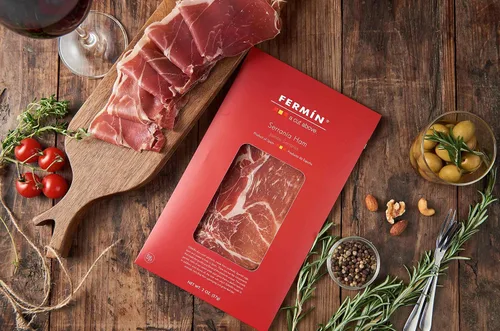 Vista 3 de Jamón Serrano Rebanado 2 oz por Fermin