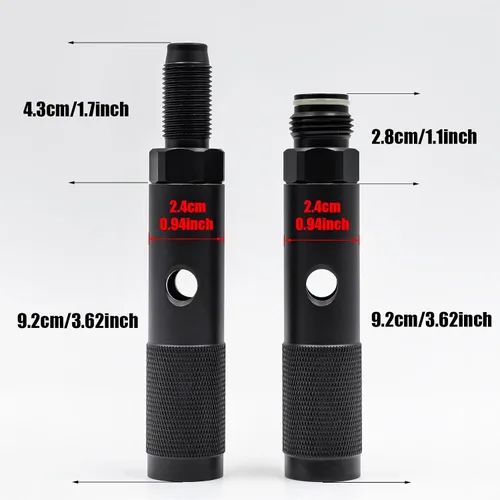 Vista 2 de Adaptador de carga rápida de cilindro pequeño cartucho de CO2 de 0.42 oz para agua de soda de Paintball PCP Airsoft G1/2-14 (0.825"-14NGO)