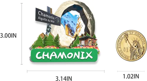 Vista 3 de Rance Chamonix - Imán de madera para nevera, 3D, monumentos de viaje, coleccionables, recuerdos, decoración hecha a mano