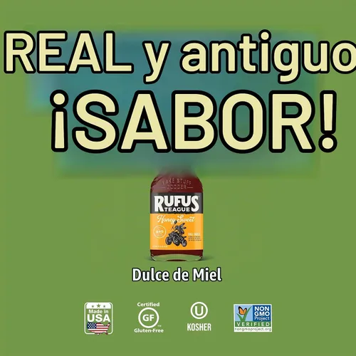 Vista 5 de Salsa barbacoa con miel Rufus Teague, 16 oz.