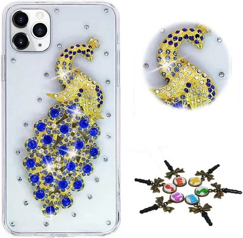 Vista 27 de Sparkle - Funda para teléfono compatible con Samsung Galaxy Z Flip 2 5G, elegante, hecha a mano en 3D, con diseño de diamantes de imitación