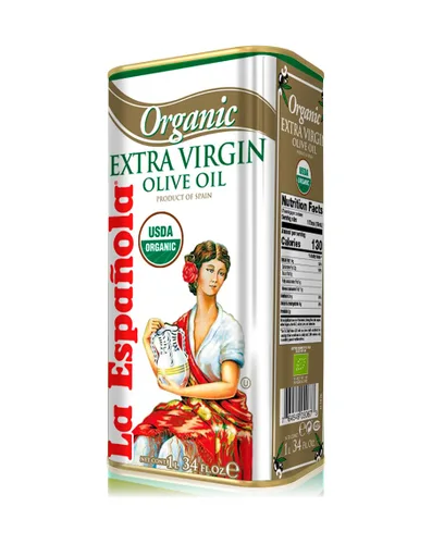 Vista 3 de La Española Aceite de oliva virgen extra orgánico, 34 onzas